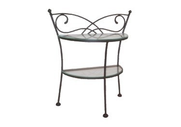 IRON-ART Noční stolek ANDALUSIA - se skleněnou deskou, kov + sklo
