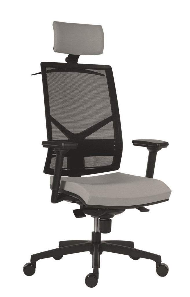 Antares SYN Omnia 1850 kancelářská židle - Antares - černá s podhlavníkem, plast + textil + kov