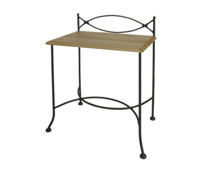 IRON-ART Noční stolek THOLEN - bez zásuvky - Akce!, kov + dřevo