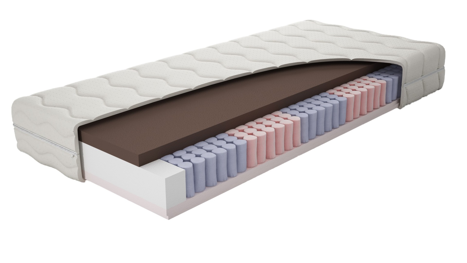 TEXPOL SILSTAR - oboustranná taštičková matrace bez profilace 80 x 200 cm, snímatelný potah