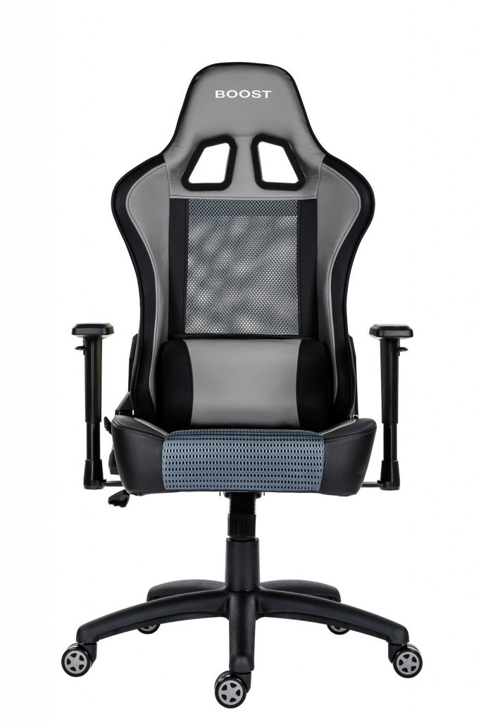 Antares Herní židle BOOST s nosností 150 kg - Antares - šedá, plast + textil + kov
