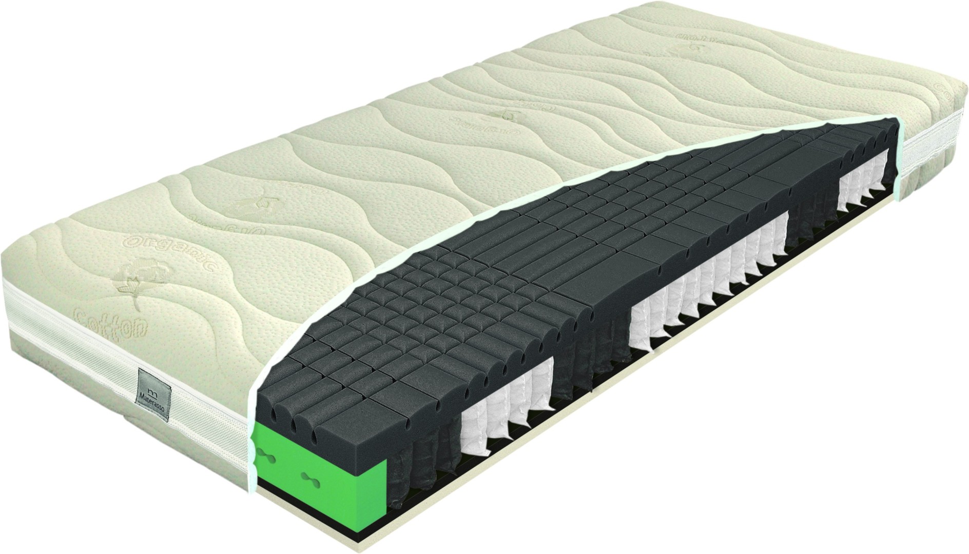 Materasso BLACK DREAM - luxusní matrace s unikátním "air flow systémem" 85 x 200 cm, snímatelný potah