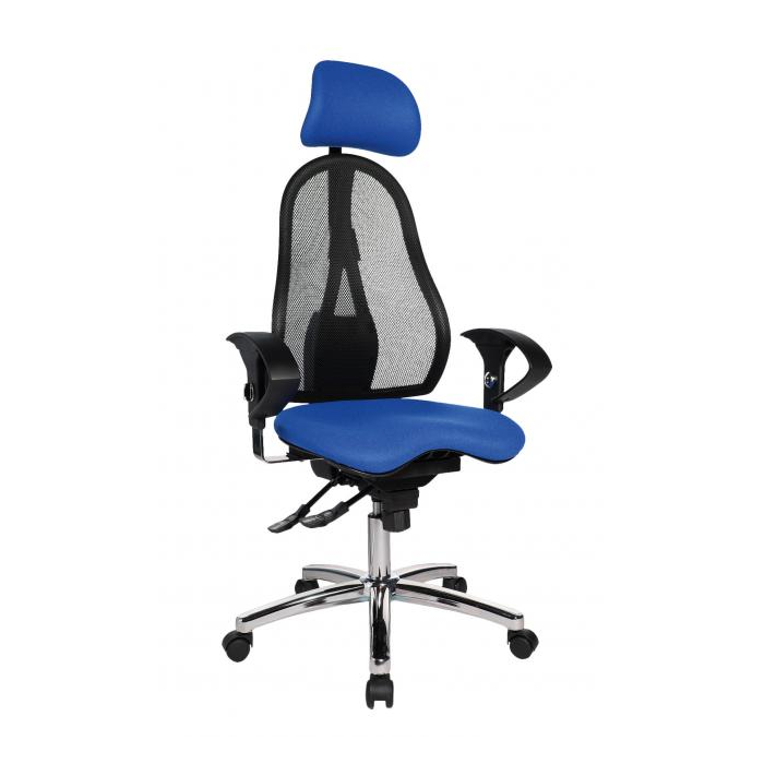 Topstar Topstar - oblíbená kancelářská židle Sitness 45 - modrá, plast + textil + kov