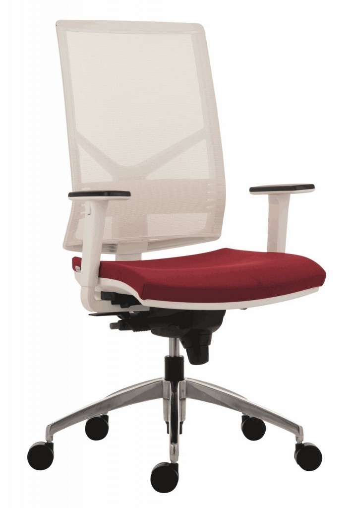 Antares SYN Omnia ALU 1850 kancelářská židle - Antares - bílá, plast + textil + kov