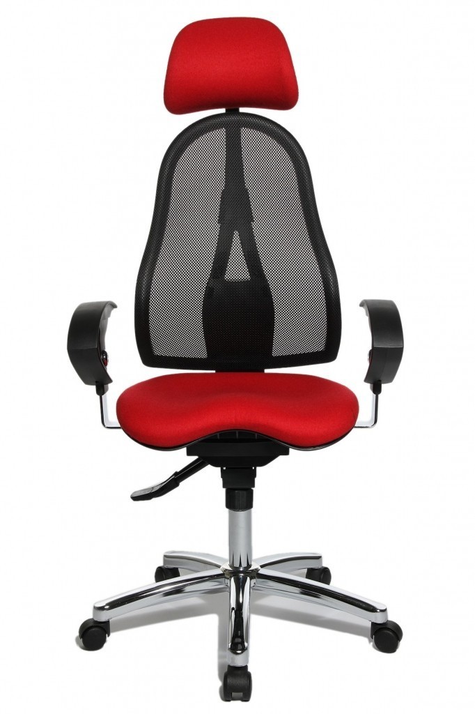 Topstar Topstar - oblíbená kancelářská židle Sitness 45 - červená, plast + textil + kov