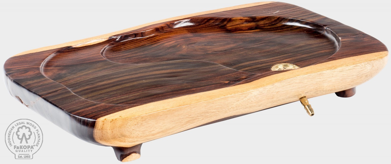 FaKOPA s. r. o. UMI XVII - čajové moře z rosewoodu 51 x 31 cm, rosewood