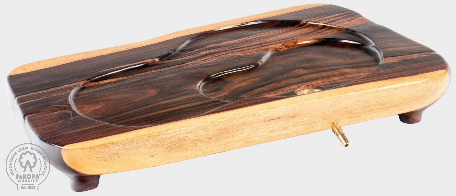 FaKOPA s. r. o. UMI XI - čajové moře z rosewoodu 52 x 31 cm, rosewood