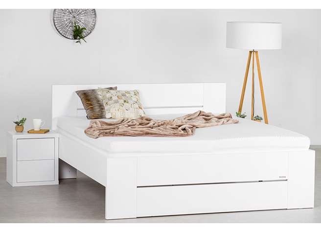 Ahorn LORANO - moderní lamino postel s děleným čelem, lamino