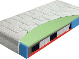 GREENGEL bio-ex Senior - měkčí pružinová matrace se zpevněnými boky 120 x 200 cm