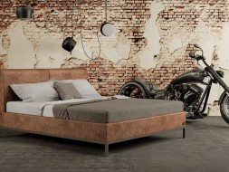 INDUSTRY - designová postel s čalouněným čelem (typ potahu D) ATYP