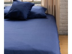 Protiroztočové prostěradlo Nanobavlna Blue na matraci S GUMOU - 120 x 200 x 20 cm