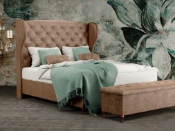 MELVA - designová čalouněná postel (typ potahu A) ATYP