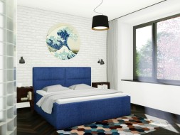 BELFAST MISTRAL - postel s výrazným čelem a úložným prostorem 120 x 200 cm