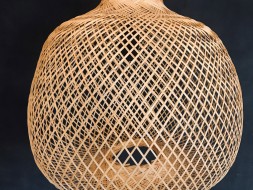Designové proutěné stropní svítidlo - kruhové