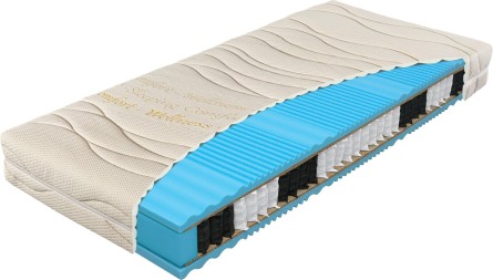 PRIMÁTOR bio-ex T3 - luxusní středně tuhá pružinová matrace s profilací 220 x 220 cm