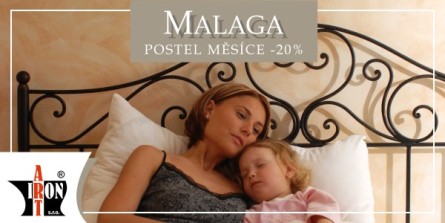 MALAGA - romantická kovová postel - Akce! 90 x 200 cm