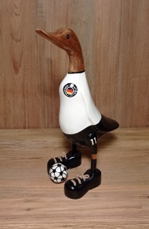 KACHNA - dřevěná kachna - fotbalista DE 35 cm