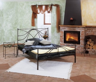 CALABRIA - luxusní kovová postel 90 x 200 cm