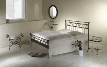ROMANTIC - romantická kovová postel 90 x 200 cm