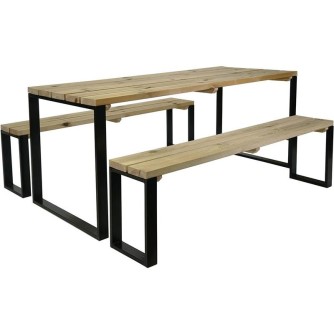 BLAKE - zahradní set stolu a dvou lavic