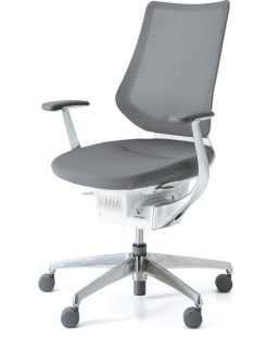 Japonská aktivní židle - Kokuyo ING GLIDER 360° chrom - šedá
