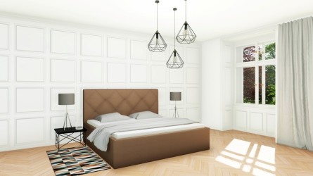 OXFORD MISTRAL - postel s vysokým čelem a úložným prostorem 90 x 200 cm