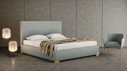 NOBILIA - designová čalouněná postel (typ potahu B) 90 x 200 cm