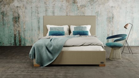 ARGENTINA - designová postel s čalouněným čelem (typ potahu B) 90 x 200 cm