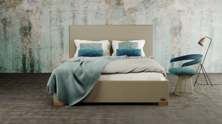 ARGENTINA - designová postel s čalouněným čelem (typ potahu A) 90 x 200 cm
