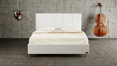 VEGA - designová čalouněná postel (typ potahu A) ATYP
