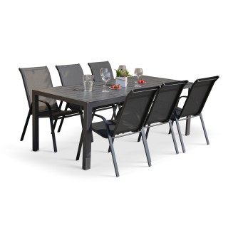 VIKING XL - zahradní jídelní stůl + 6 x židle RAMADA