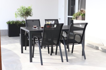 VIKING L - zahradní jídelní stůl + 4 x židle RAMADA