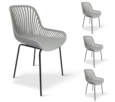 GABI - sada designových židlí - šedá