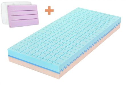 GUARD MEDICAL s jedním zpevněným bokem - matrace pro bolavé záda a klouby - AKCE s polštářem Antibacterial Gel jako DÁREK 100 x 220 cm