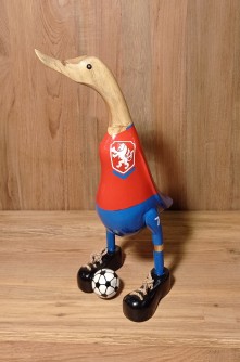 KACHNA - dřevěná kachna - fotbalista ČR 35 cm