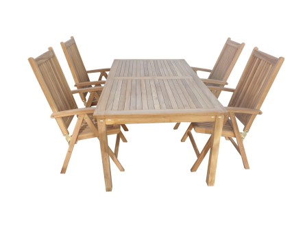 GARDEN II. - zahradní jídelní stůl GARDEN II + 4 x židle EDY