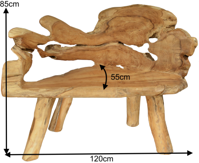 ROOT - záhradní dřevěná lavice z teaku 120 cm