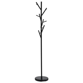 VĚŠÁK - kovový volně stojící ve tvaru stromu - černý