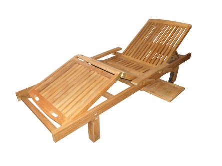 BEAUTY TEAK - zahradní polohovací lehátko