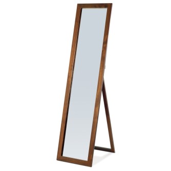 ZRCADLO - stojací s konstrukcí z MDF - 150 cm - moření ořech