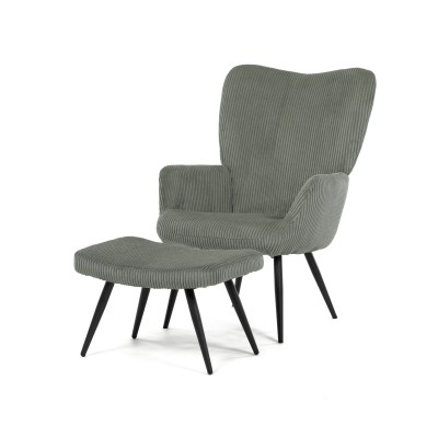 RELAXAČNÍ KŘESLO - manšestrová látka Relaxační křeslo, zelená, manšestrová látka, AK-L7285 GRN6