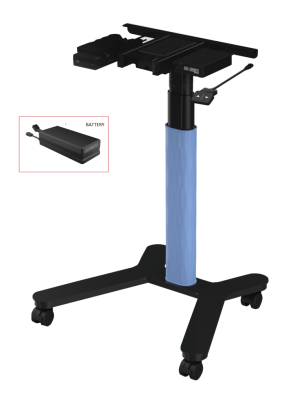 Elektrická výškově nastavitelná podnož - DEF 28 Battery - černá