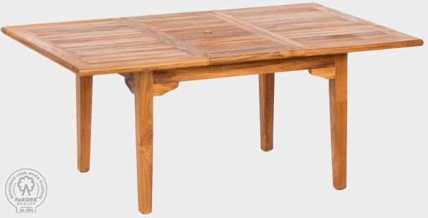 ELEGANTE - obdélníkový rozkládací stůl z teaku 120 x 130-180 cm