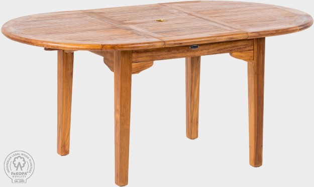 ELEGANTE - rozkládací oválný teakový stůl 120 x 130-180 cm