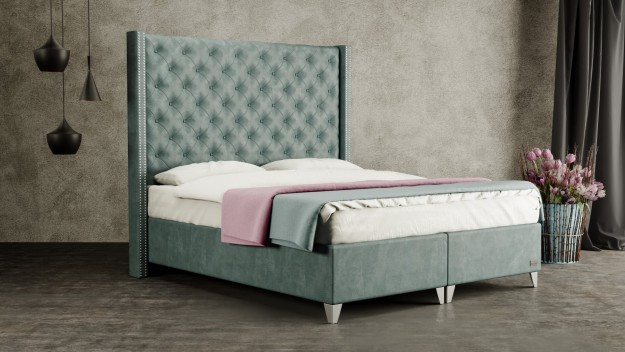 VIENNA - čalouněná postel (typ potahu A) 140 x 200 cm