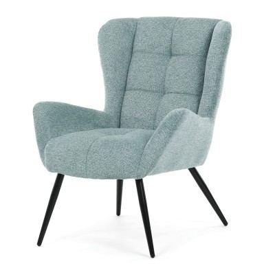 KŘESLO UŠÁK Křeslo ušák, modrá, látka, AK-H9206 BLUE2