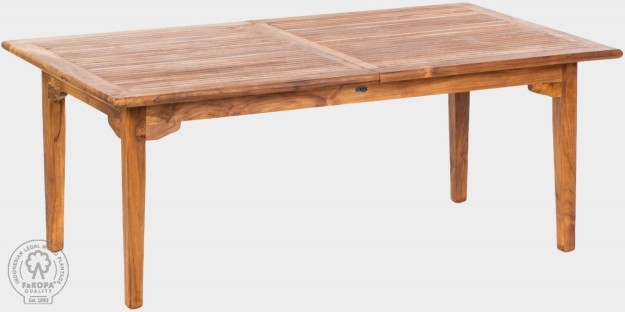 ELEGANTE - obdélníkový rozkládací stůl z teaku 120 x 200-300 cm