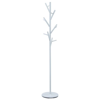 VĚŠÁK - kovový volně stojící ve tvaru stromu - bílý