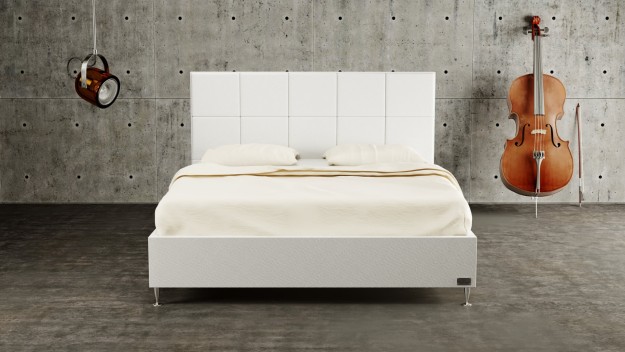 VEGA - designová čalouněná postel (typ potahu A) 140 x 200 cm