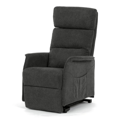 POLOHOVACÍ KŘESLO - elektrické kabelové ovládání Relaxační křeslo, elektrické kabelové ovládání, šedá, látka, TV-L8960 GREY2